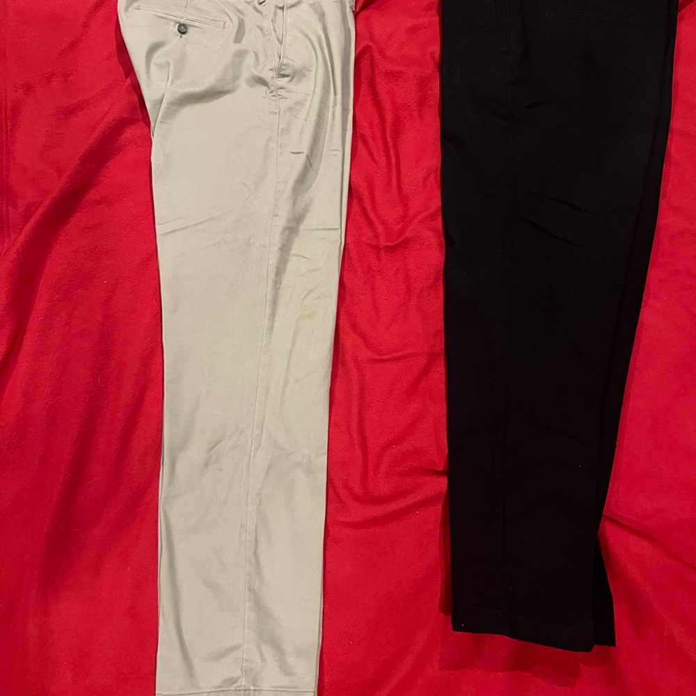 BUNDLE: 2pairs$18 Lee Black and Cream Chinos